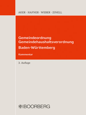 cover image of Gemeindeordnung  Gemeindehaushaltsverordnung Baden-Württemberg